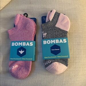 Bombas Pink & Heather Gray Women's Ankle Socks Duo